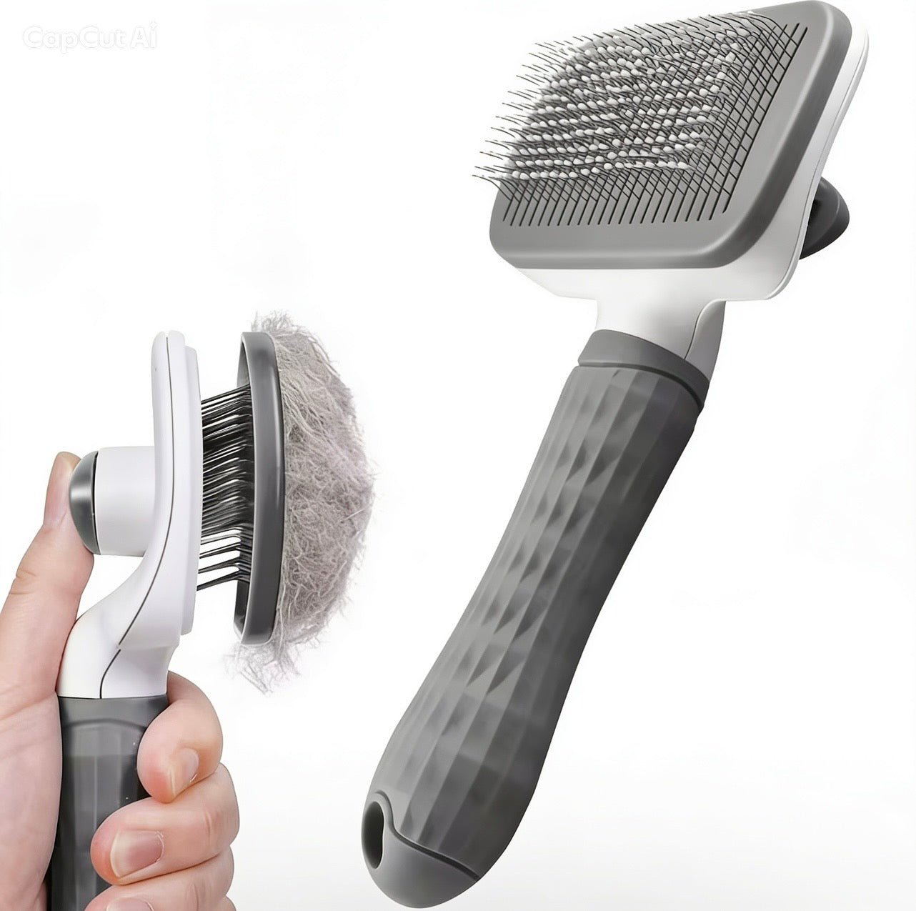 Brosse de Toilettage Auto-Nettoyante pour Chien et Chat – Retrait des Poils en Un Clic, Utilisation Toute l’Année