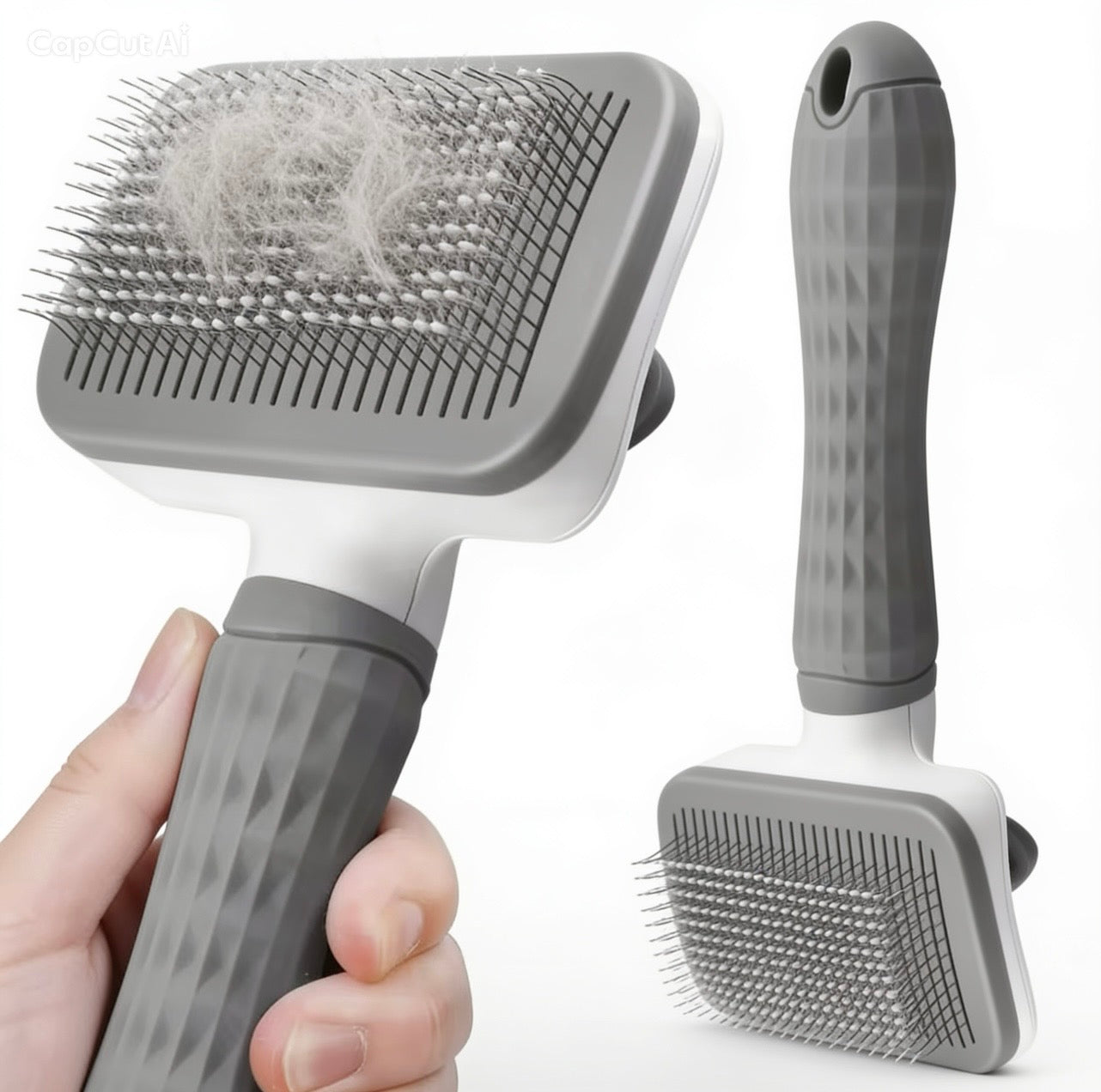 Brosse de Toilettage Auto-Nettoyante pour Chien et Chat – Retrait des Poils en Un Clic, Utilisation Toute l’Année