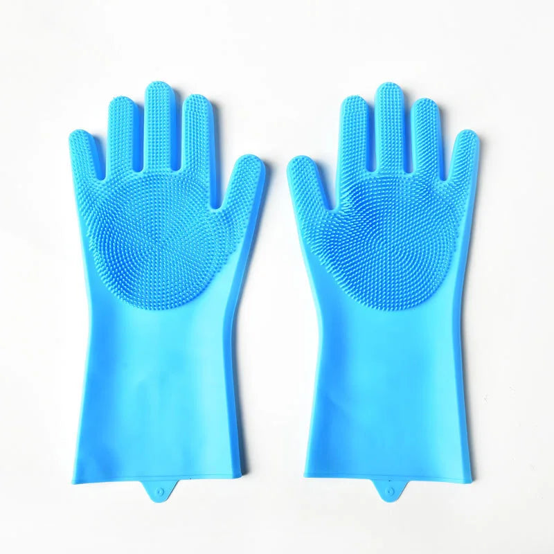 Gant de Toilettage pour Chien et Chat en Silicone – Brosse de Bain, Massage, Élimination des Poils et Nettoyage