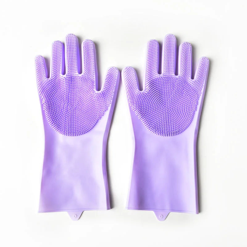 Gant de Toilettage pour Chien et Chat en Silicone – Brosse de Bain, Massage, Élimination des Poils et Nettoyage